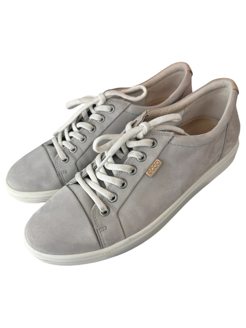 ECCO Soft 7 Casual Slip-On Sneakers – Women’s Size 9  Gray White